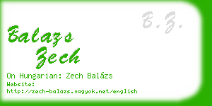 balazs zech business card